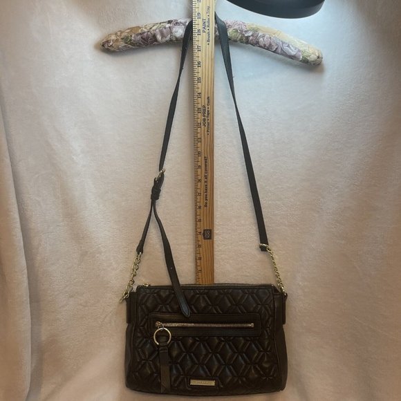 Classic Anne Klein Handbag Quilted‎ Black With Gold Hardware - Picture 10 of 12